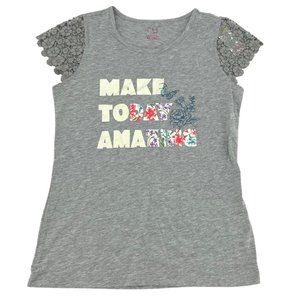 CRB Girl | Girl's Graphic Top | Grey | XLarge